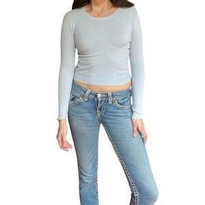Brandy Melville Light Blue Long Sleeve Top